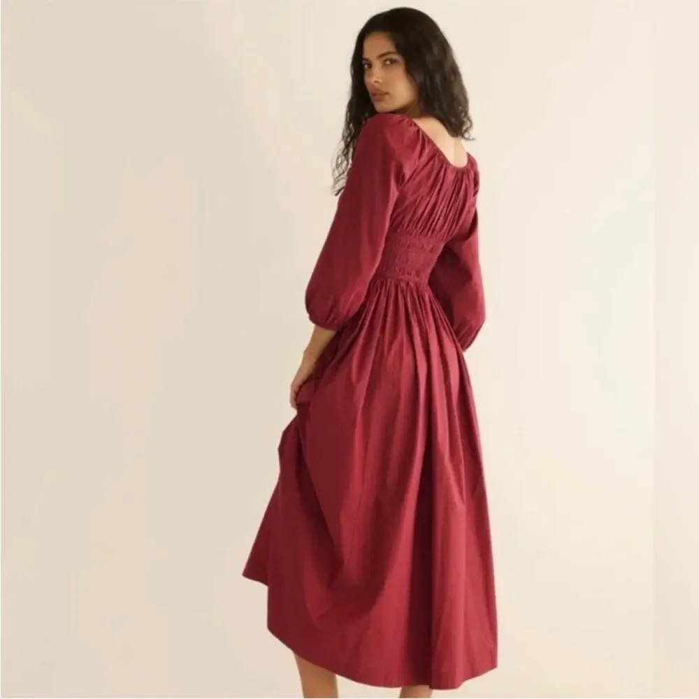 Doen Quintessa Dress in Deep Crimson M - Picture 4 of 7